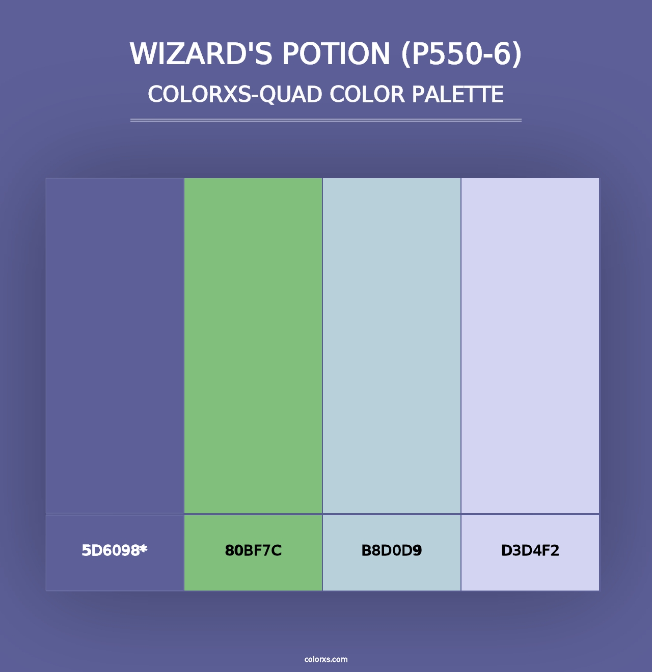 Wizard'S Potion (P550-6) - Colorxs Quad Palette