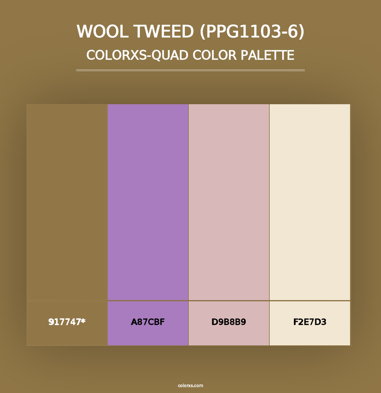 Wool Tweed (PPG1103-6) - Colorxs Quad Palette