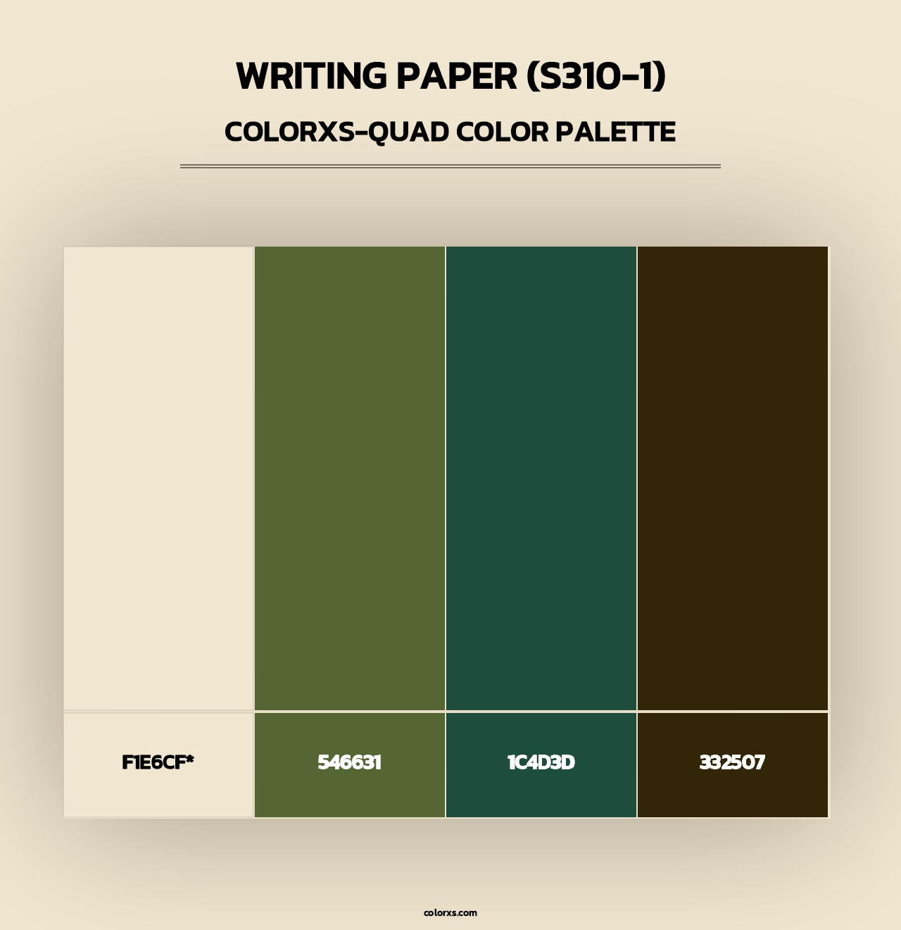 Writing Paper (S310-1) - Colorxs Quad Palette