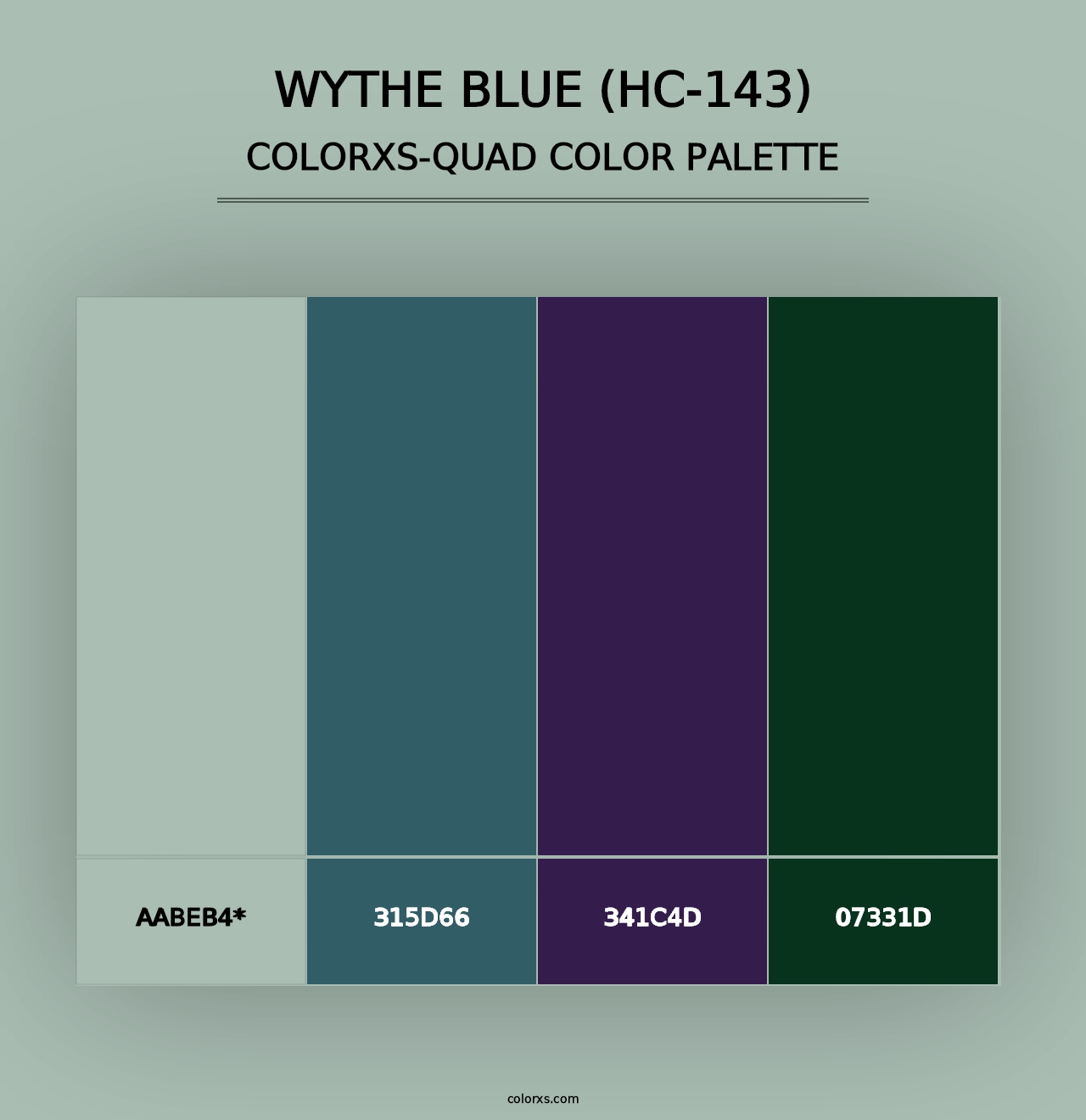 Wythe Blue (HC-143) - Colorxs Quad Palette