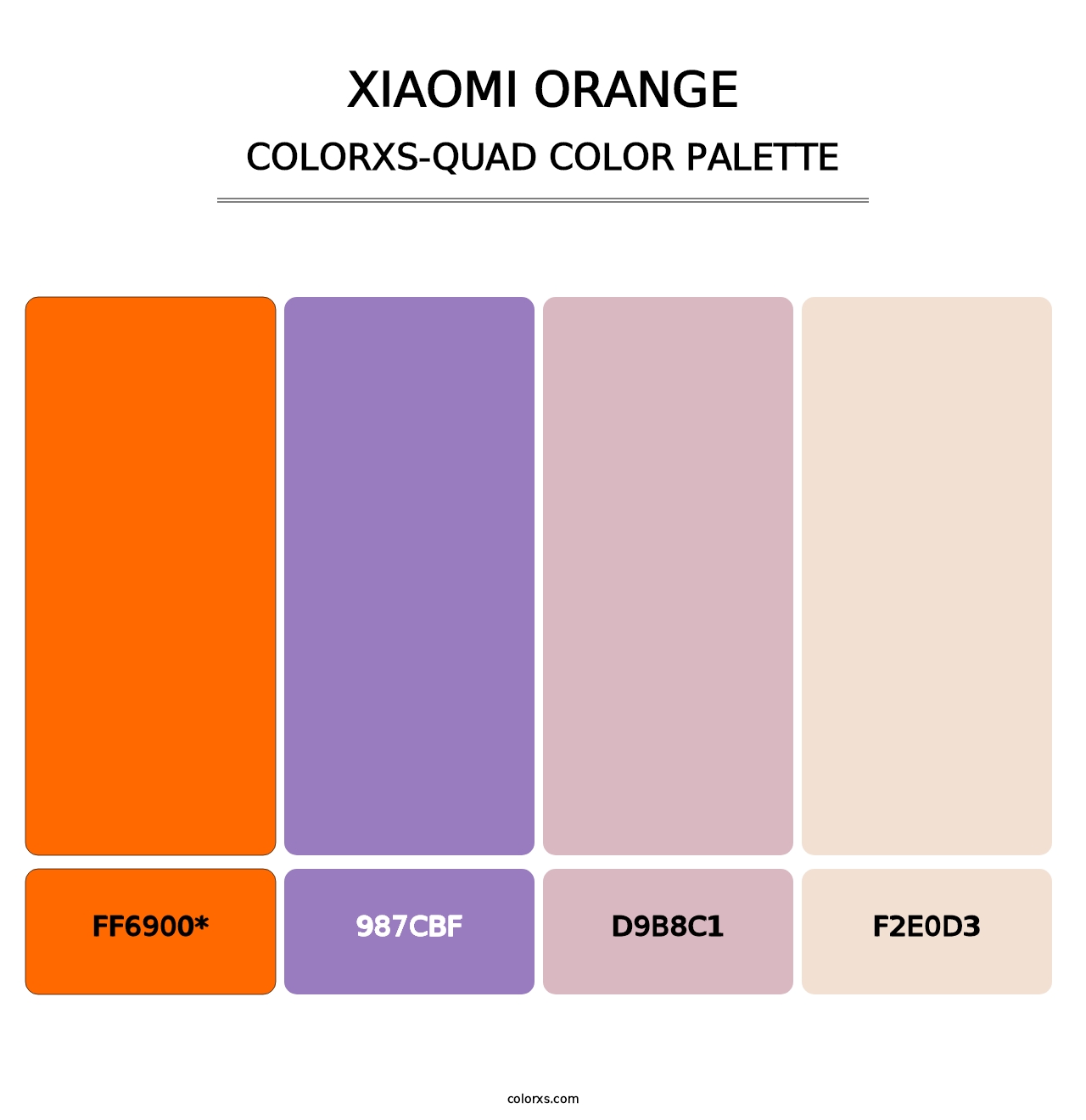 Xiaomi Orange - Colorxs Quad Palette