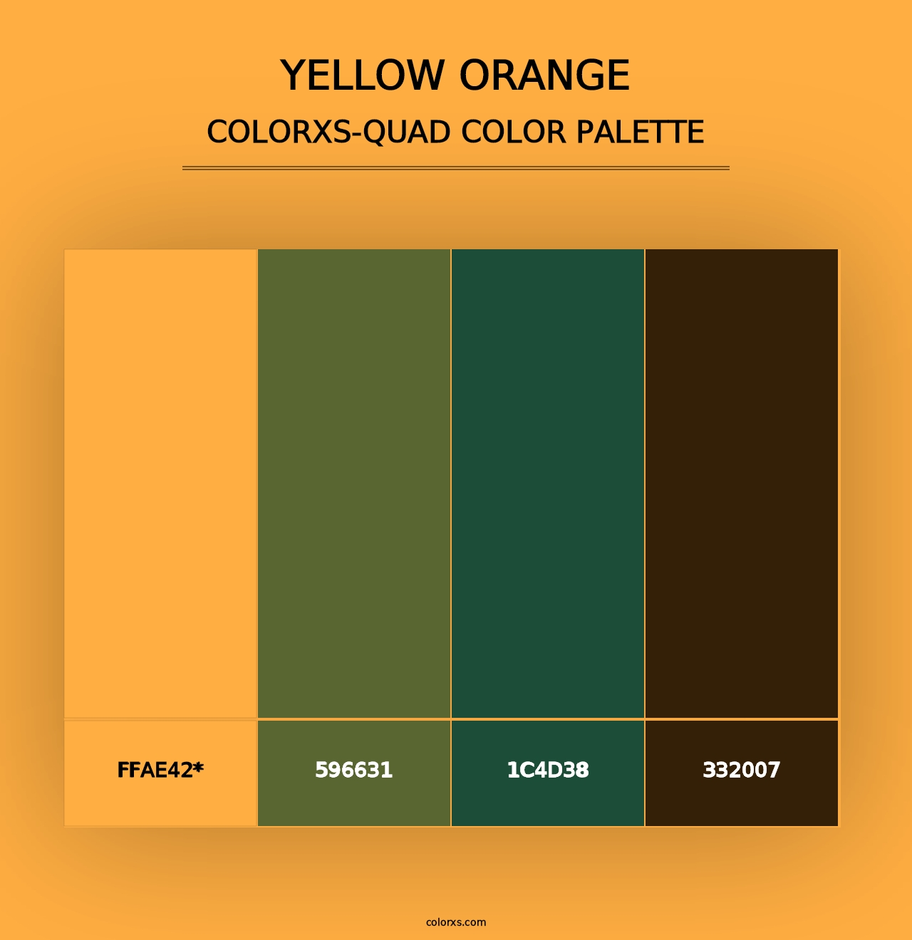 Yellow Orange - Colorxs Quad Palette