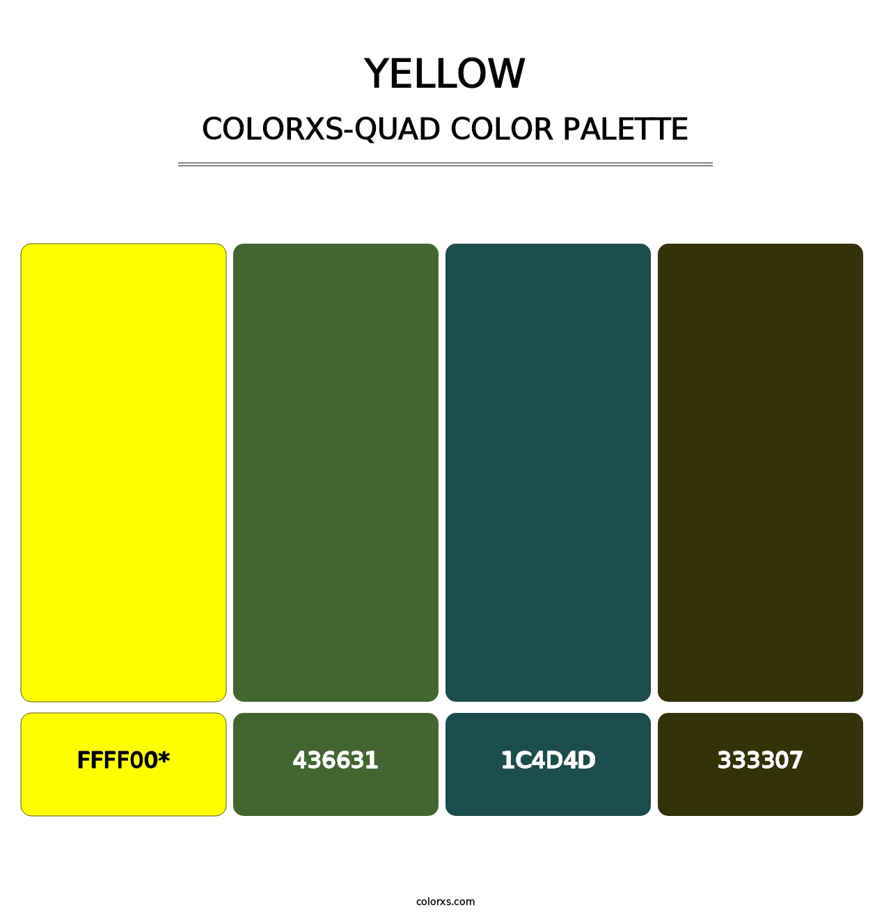 Yellow - Colorxs Quad Palette