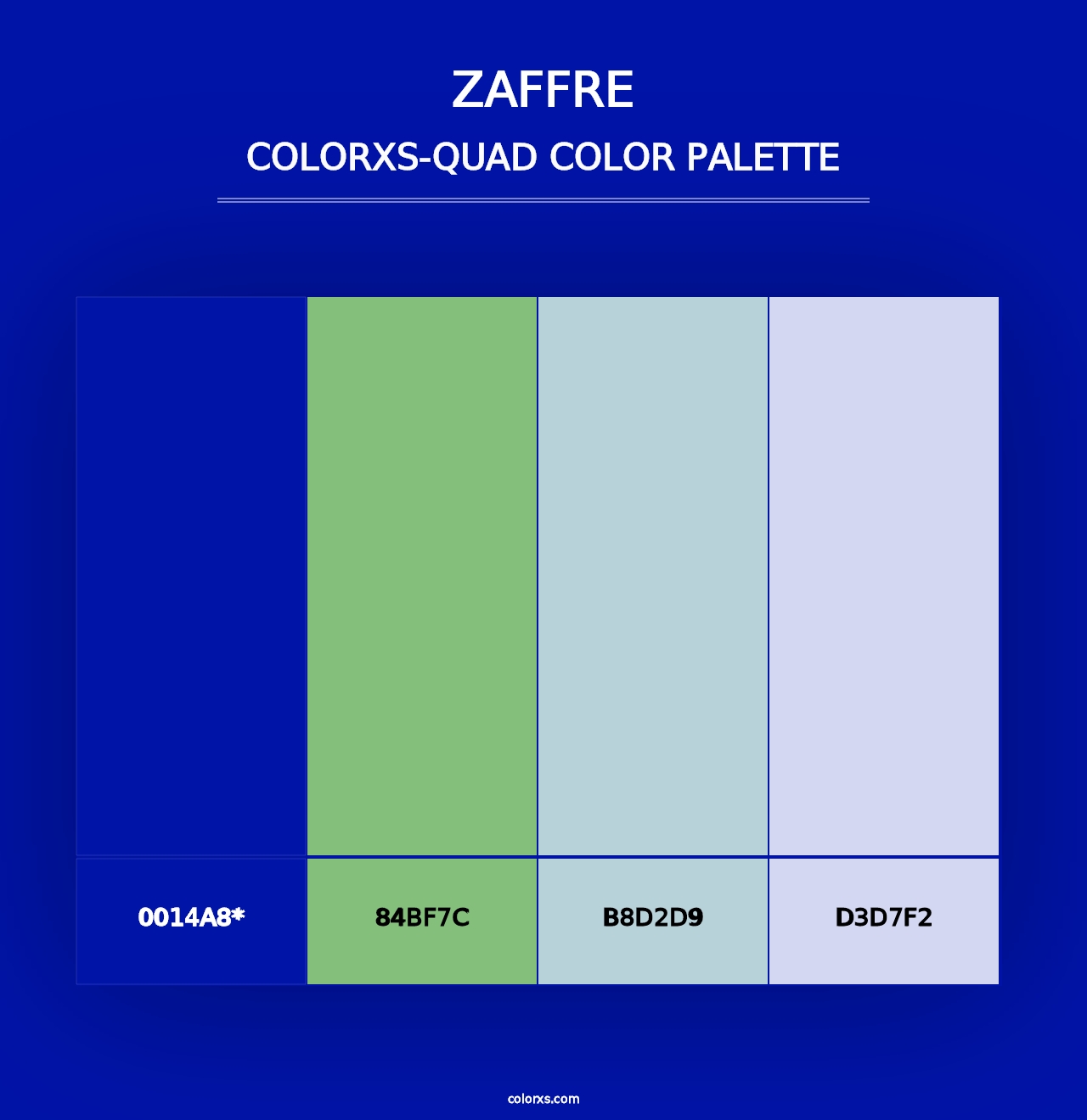 Zaffre - Colorxs Quad Palette