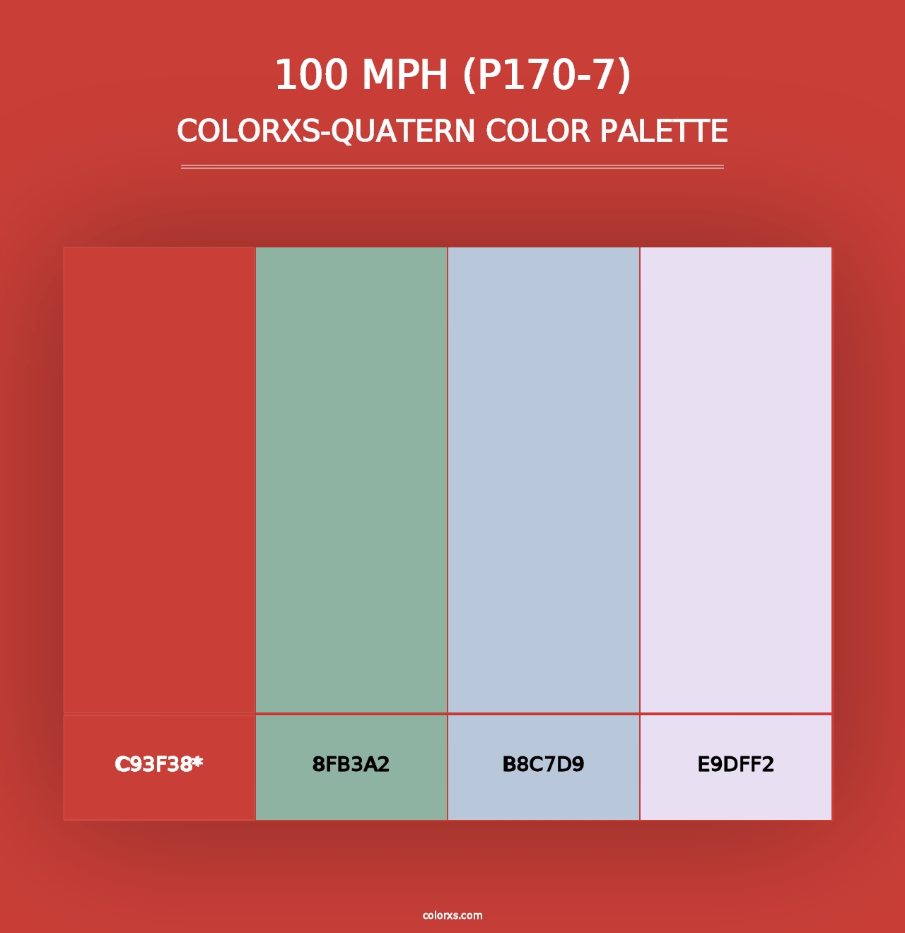 100 Mph (P170-7) - Colorxs Quad Palette