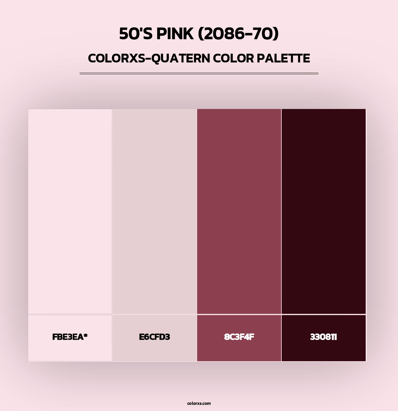 50's Pink (2086-70) - Colorxs Quad Palette