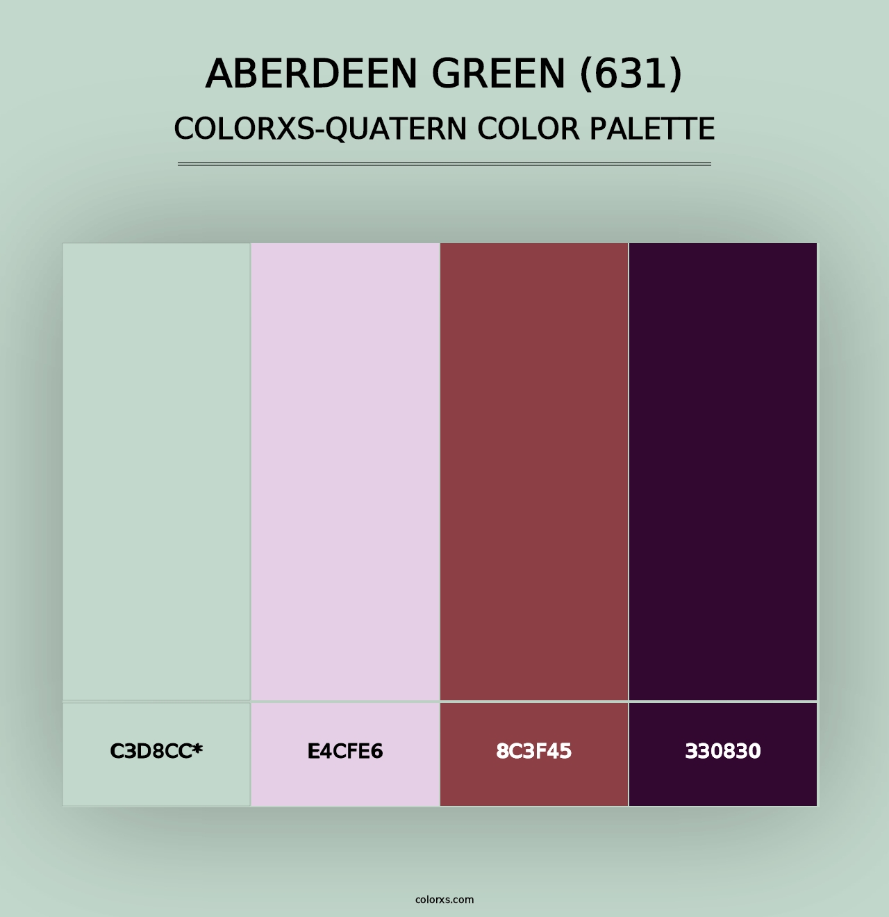 Aberdeen Green (631) - Colorxs Quad Palette