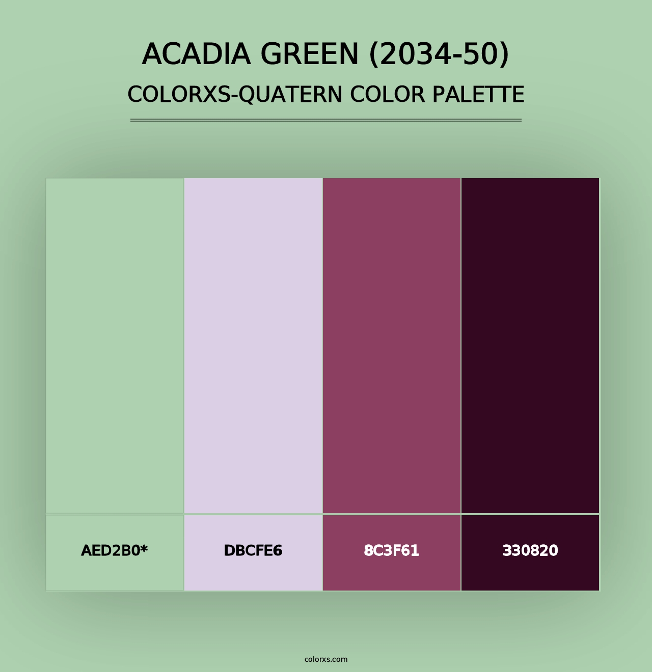 Acadia Green (2034-50) - Colorxs Quad Palette