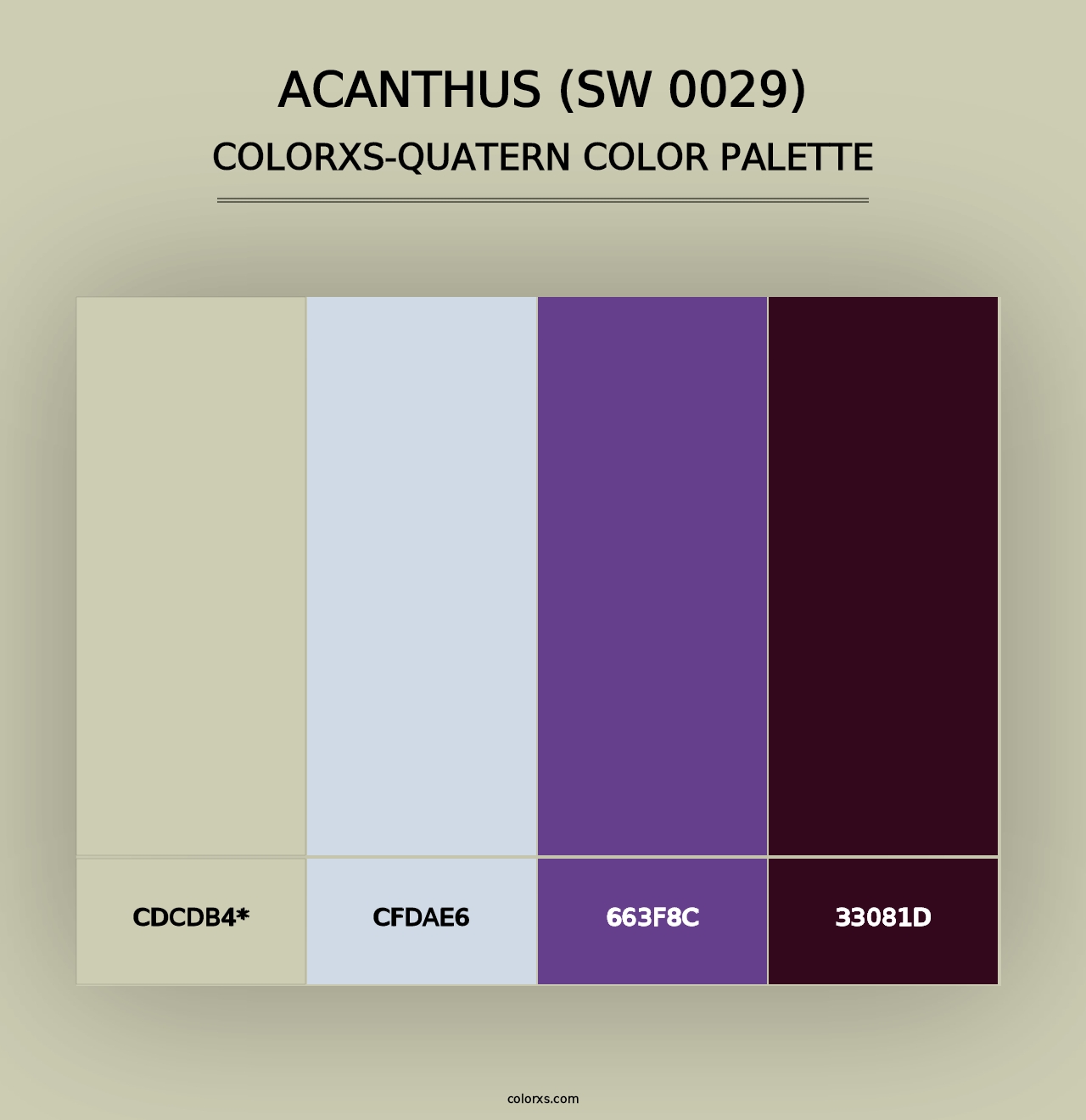 Acanthus (SW 0029) - Colorxs Quad Palette