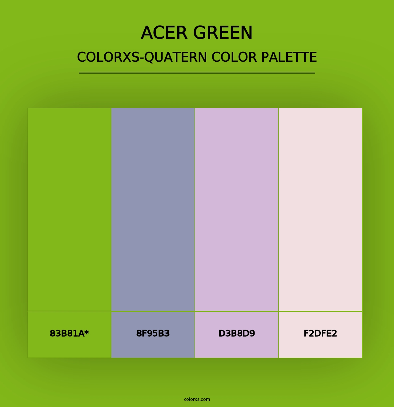 Acer Green - Colorxs Quad Palette