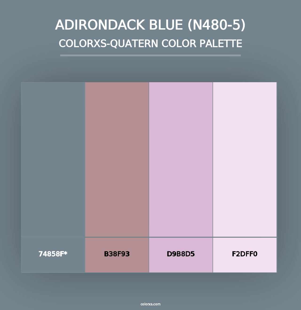 Adirondack Blue (N480-5) - Colorxs Quad Palette