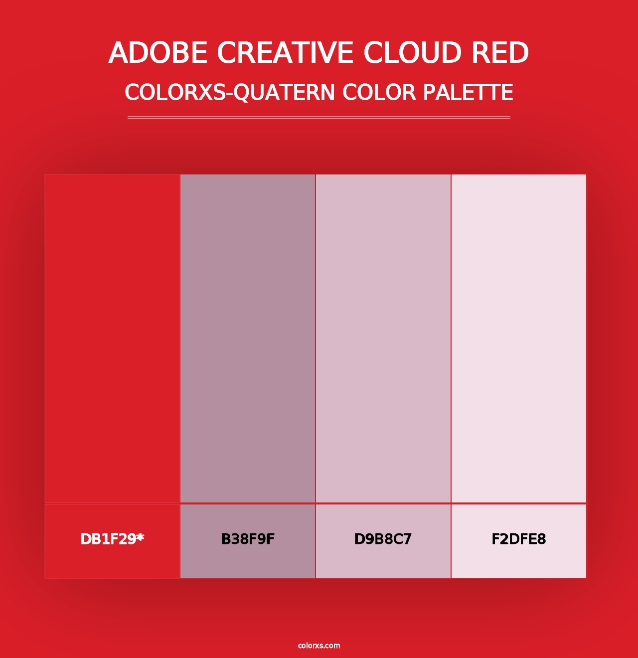 Adobe Creative Cloud Red - Colorxs Quad Palette