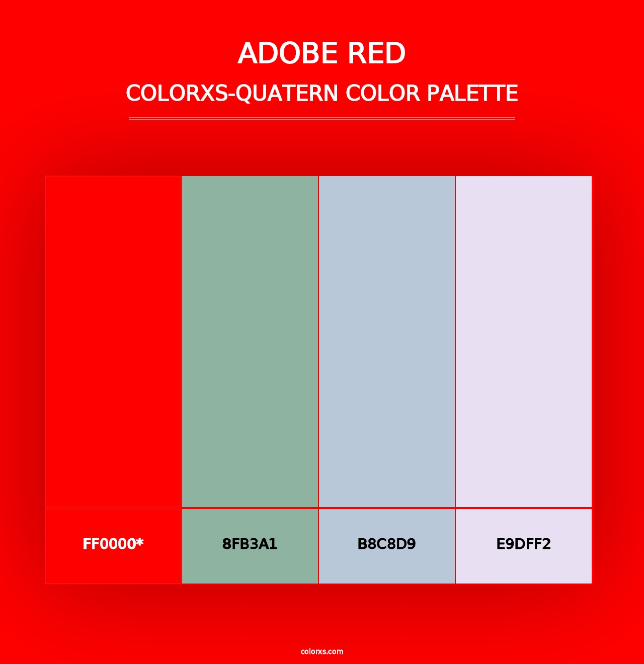 Adobe Red - Colorxs Quad Palette