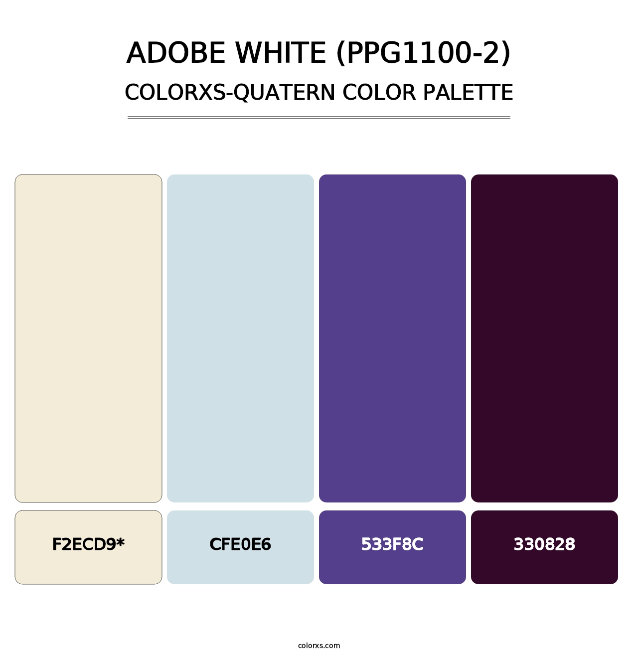 Adobe White (PPG1100-2) - Colorxs Quad Palette