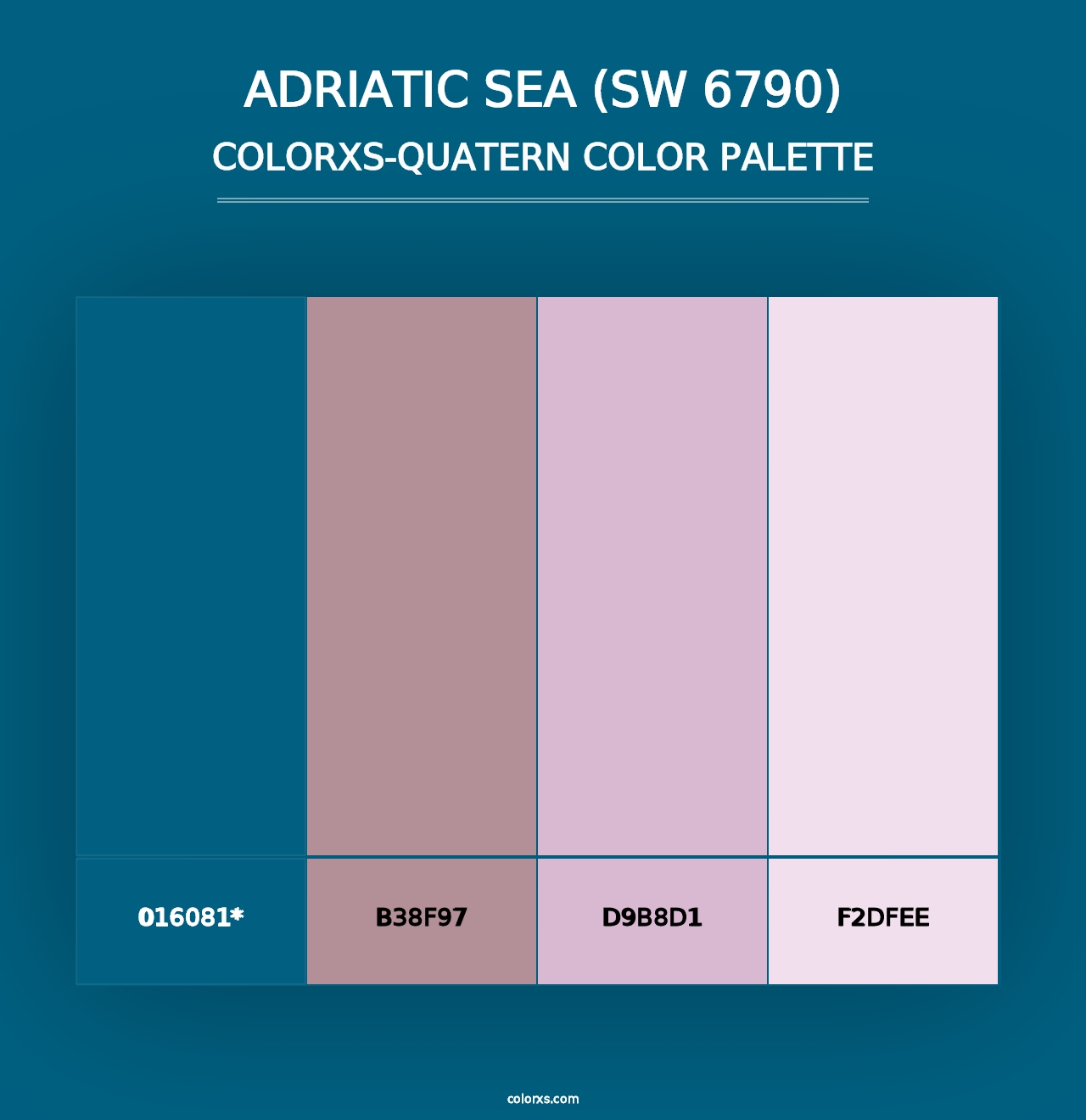 Adriatic Sea (SW 6790) - Colorxs Quad Palette