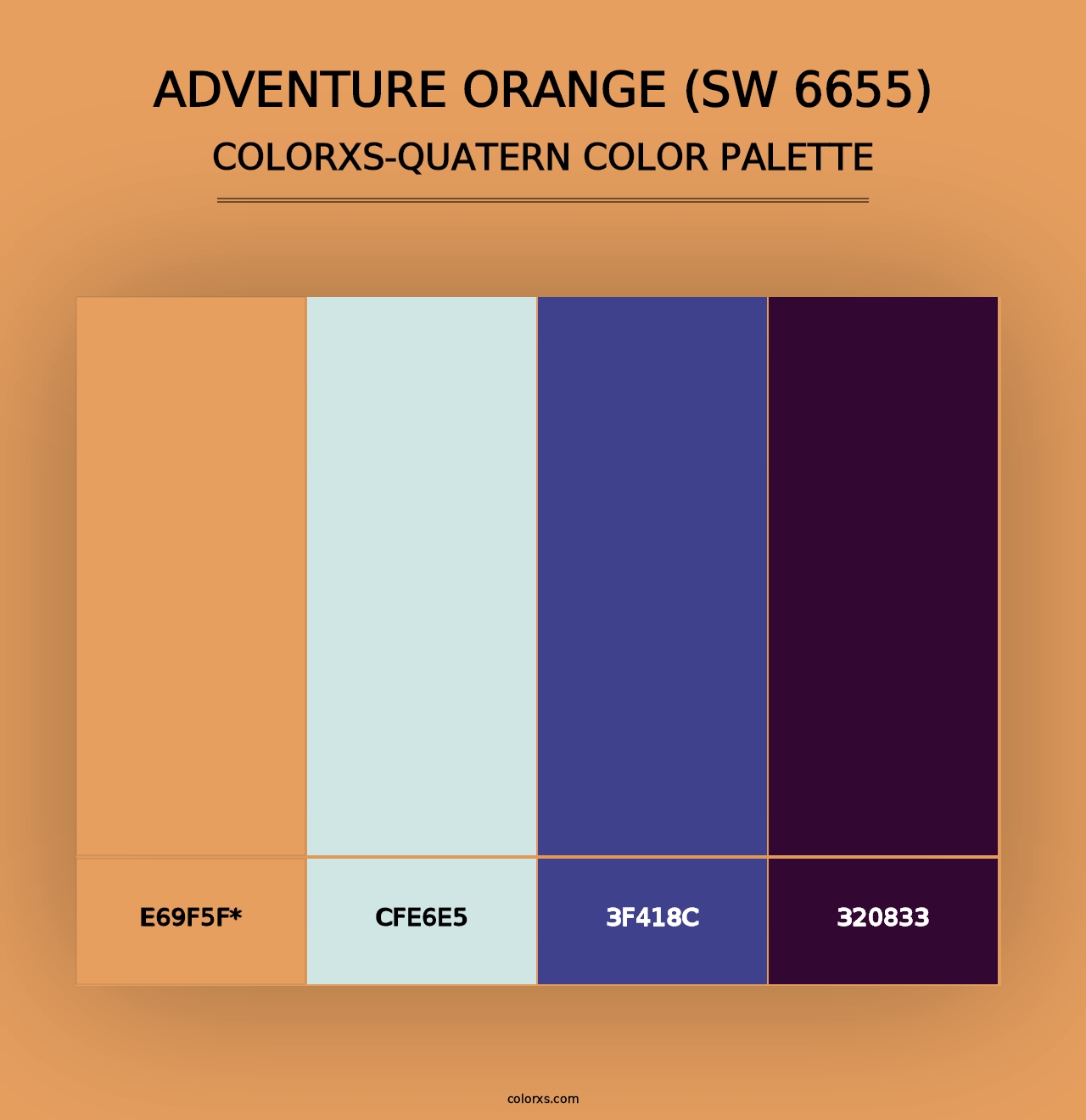 Adventure Orange (SW 6655) - Colorxs Quad Palette