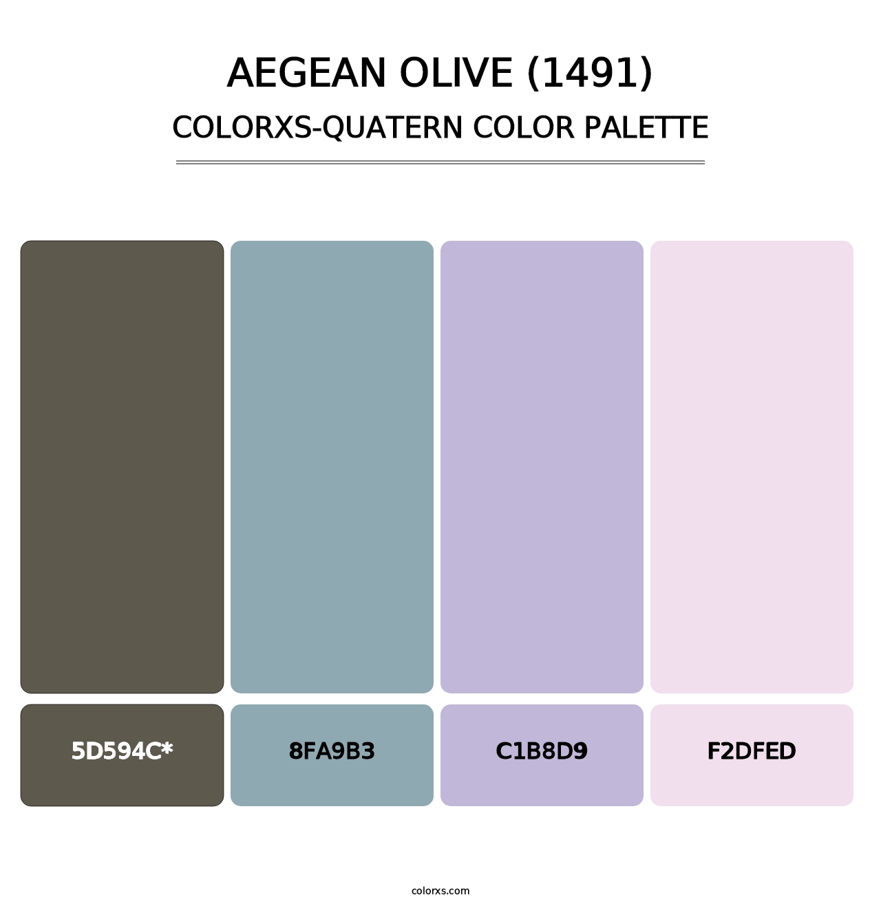 Aegean Olive (1491) - Colorxs Quad Palette