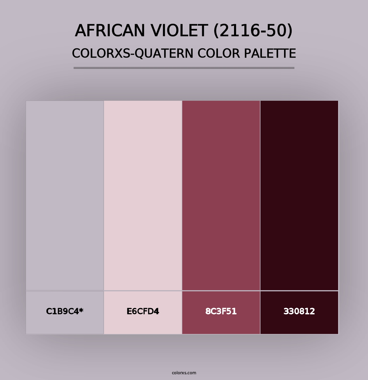 African Violet (2116-50) - Colorxs Quad Palette