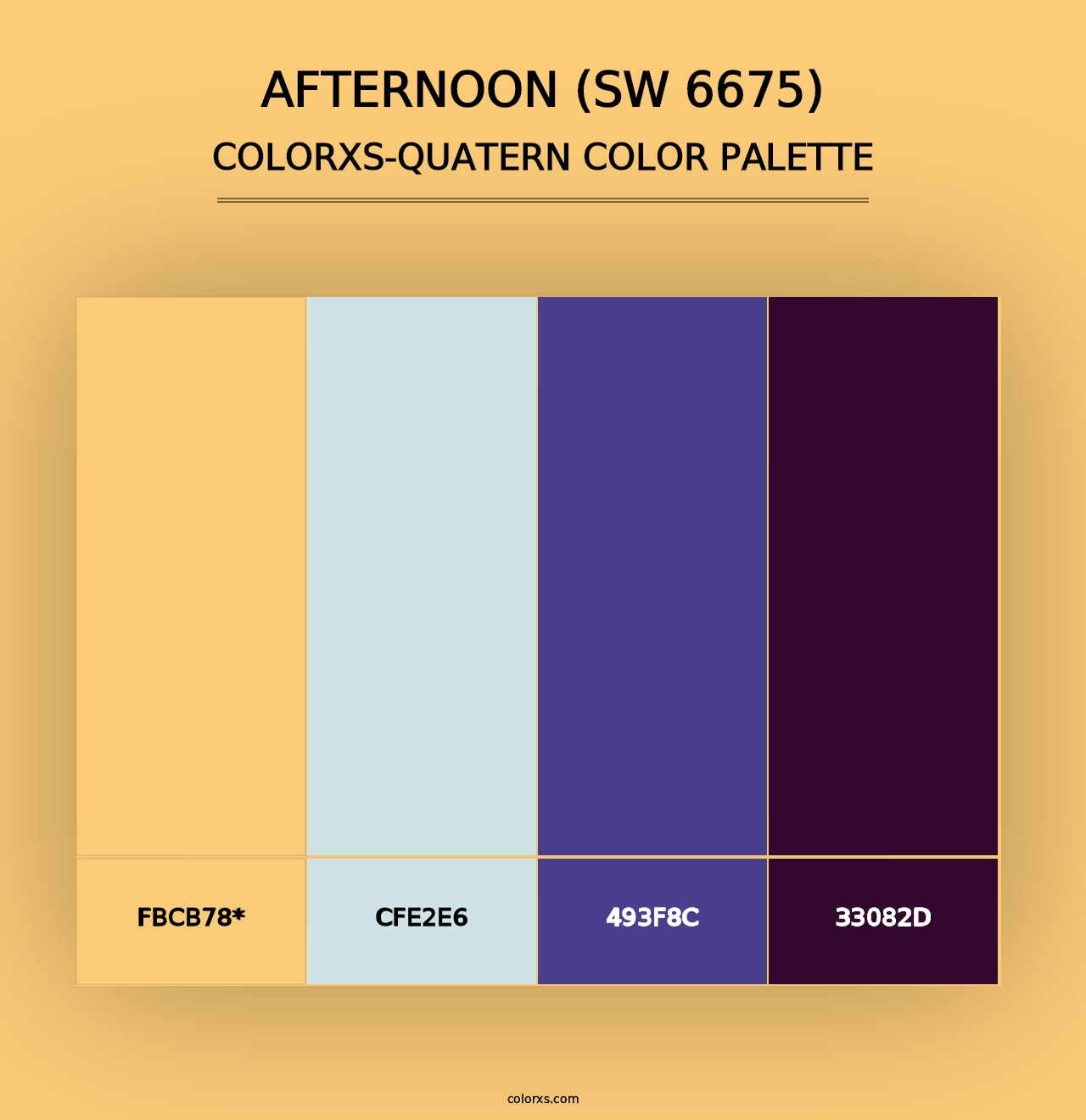 Afternoon (SW 6675) - Colorxs Quad Palette