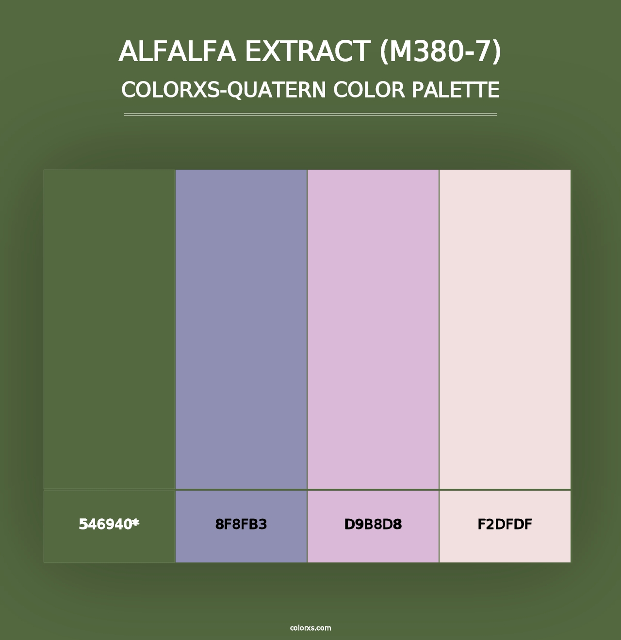 Alfalfa Extract (M380-7) - Colorxs Quad Palette