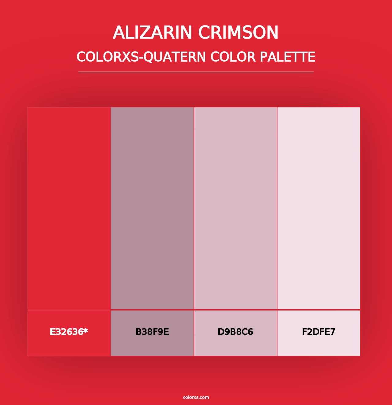 Alizarin Crimson - Colorxs Quad Palette