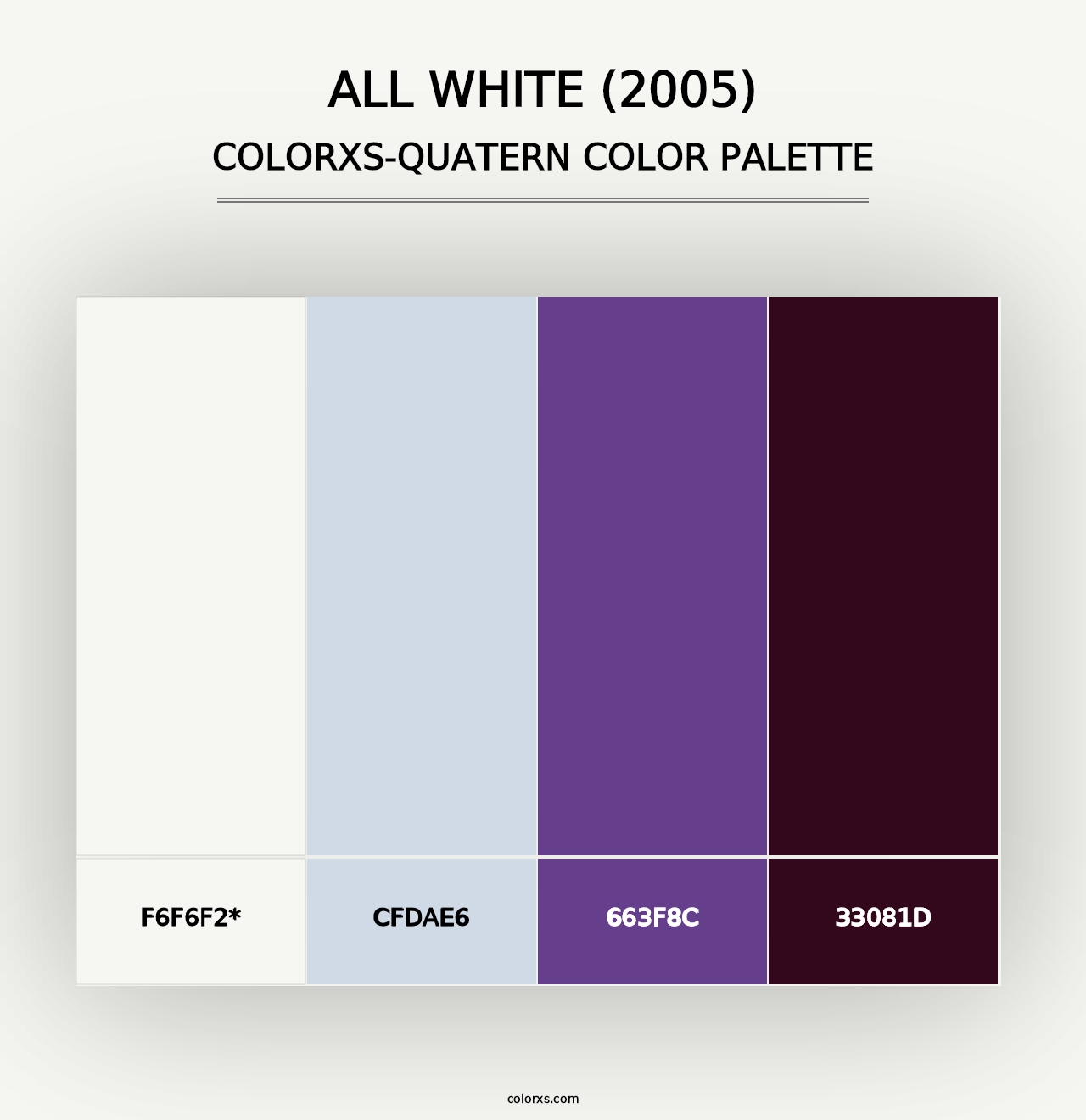 All White (2005) - Colorxs Quad Palette