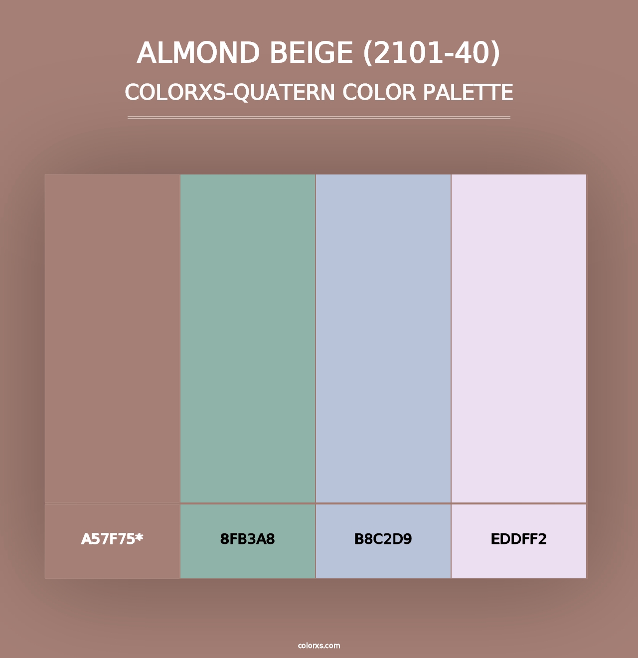 Almond Beige (2101-40) - Colorxs Quad Palette