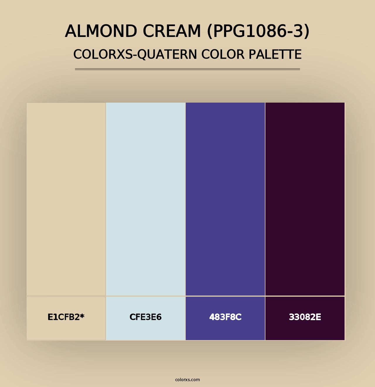 Almond Cream (PPG1086-3) - Colorxs Quad Palette