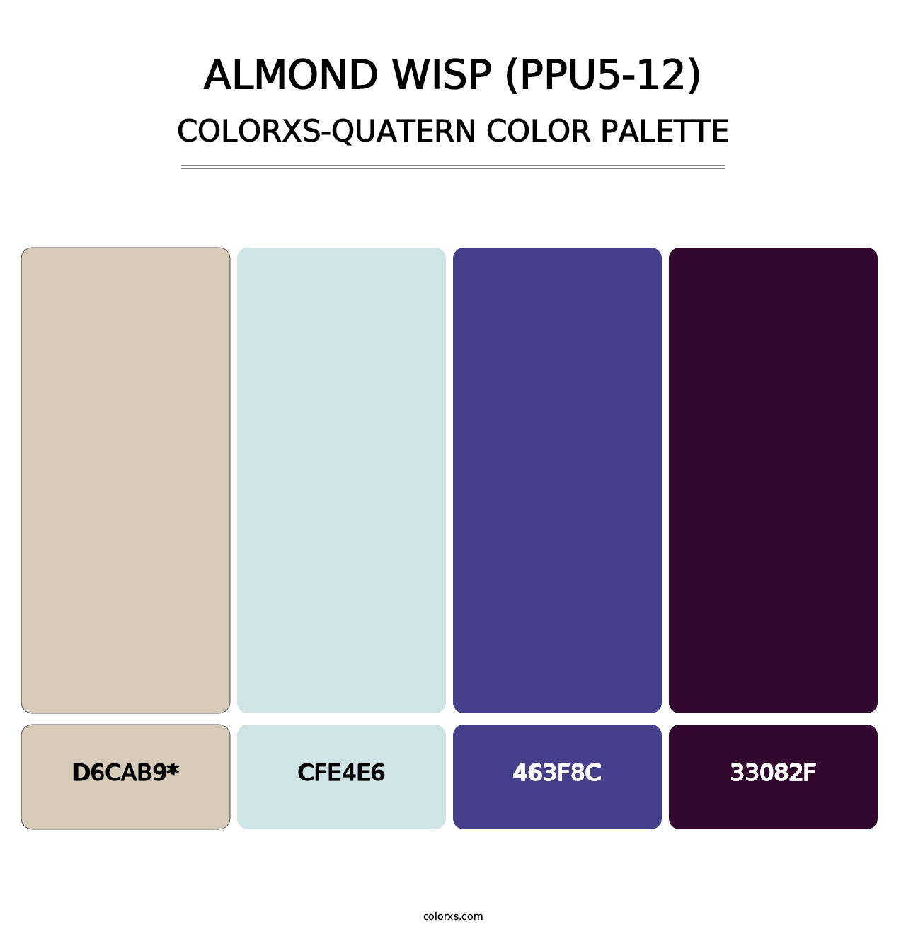 Almond Wisp (PPU5-12) - Colorxs Quad Palette