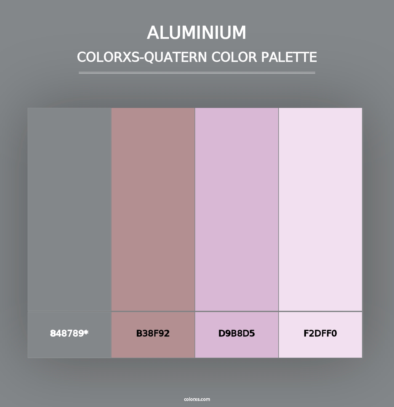 Aluminium - Colorxs Quad Palette