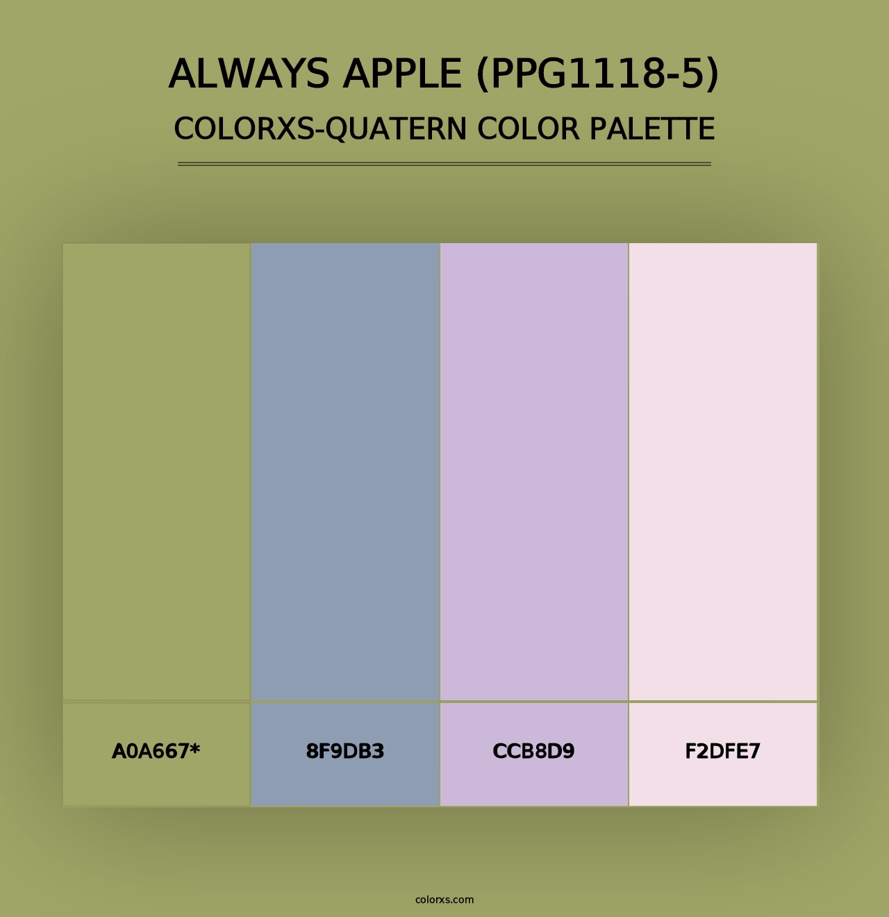 Always Apple (PPG1118-5) - Colorxs Quad Palette