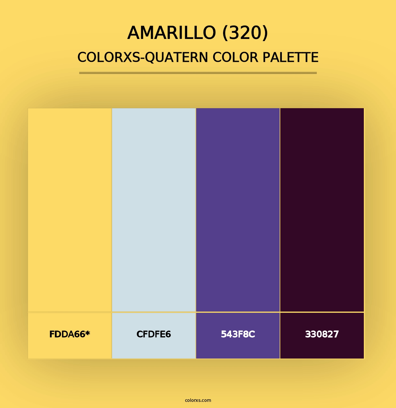 Amarillo (320) - Colorxs Quad Palette