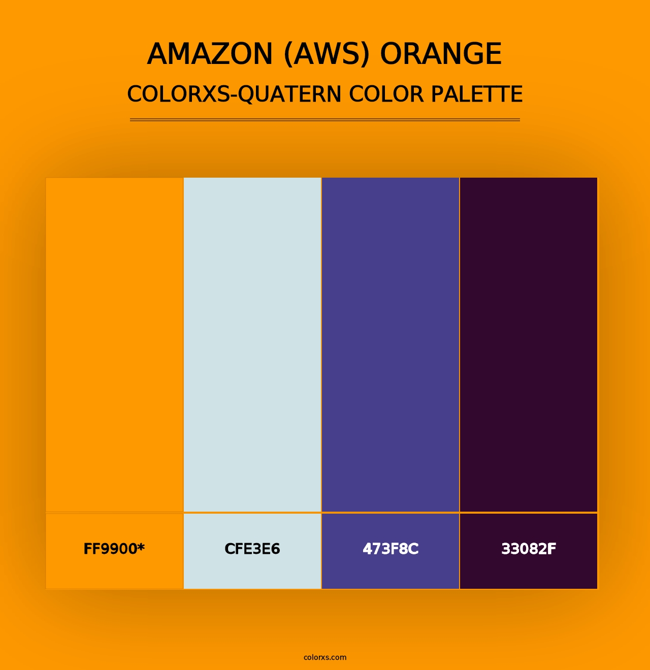 Amazon (AWS) Orange - Colorxs Quad Palette