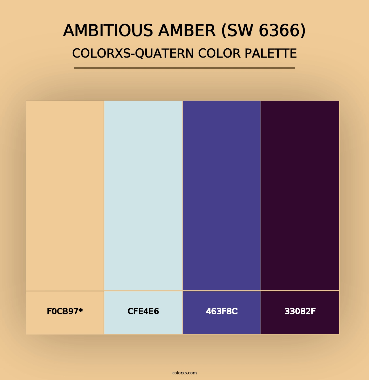 Ambitious Amber (SW 6366) - Colorxs Quad Palette