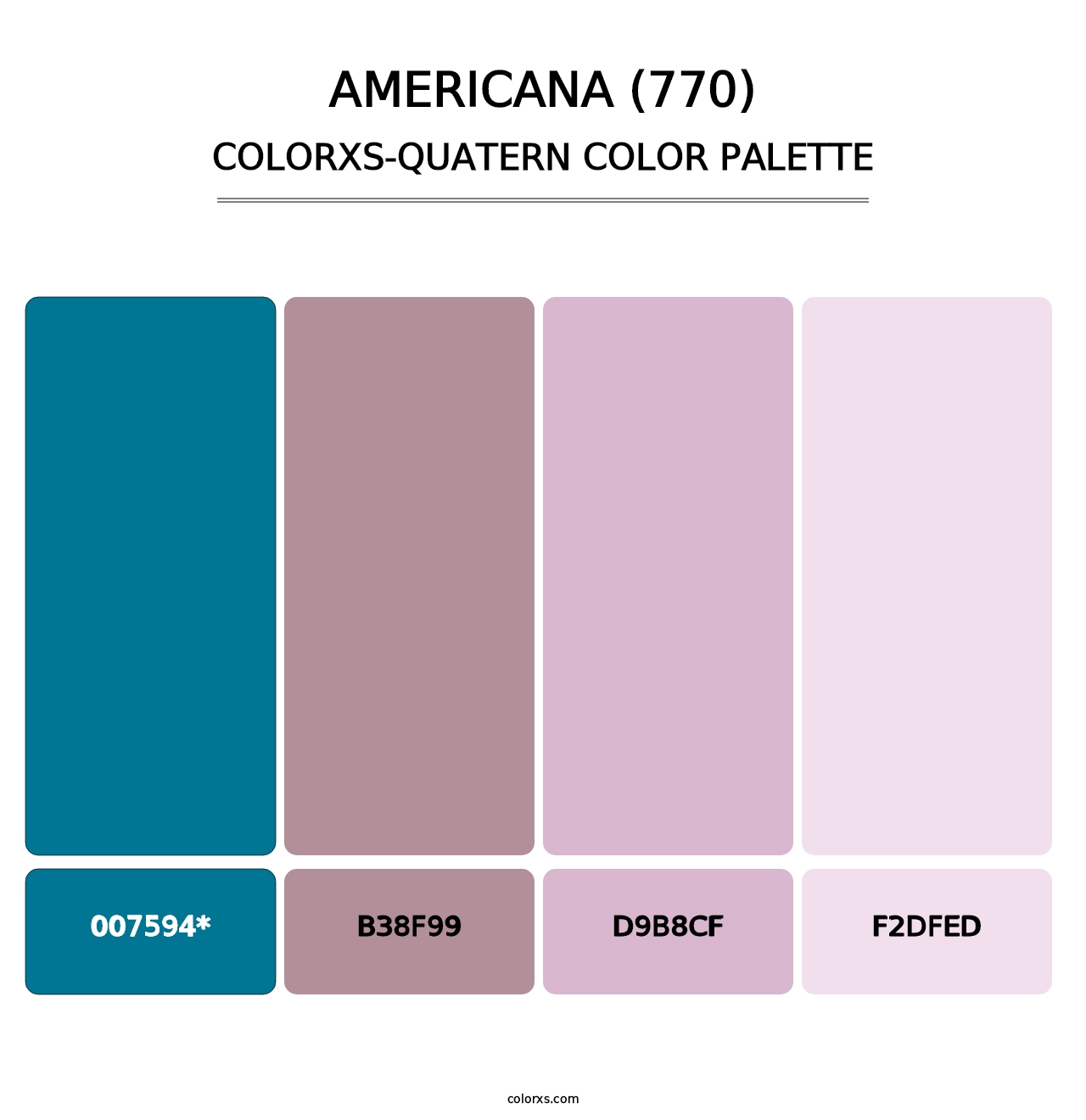 Americana (770) - Colorxs Quad Palette