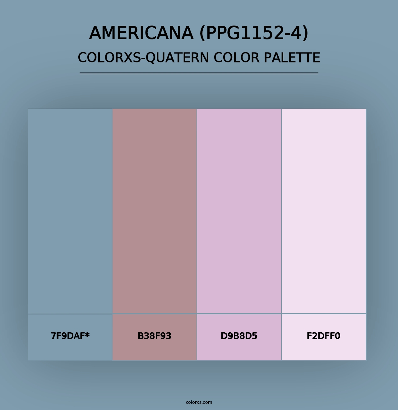 Americana (PPG1152-4) - Colorxs Quad Palette