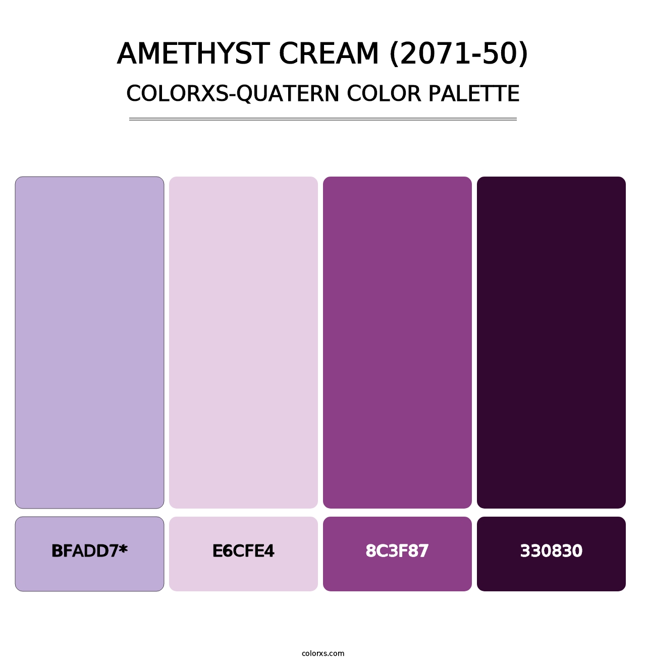 Amethyst Cream (2071-50) - Colorxs Quad Palette