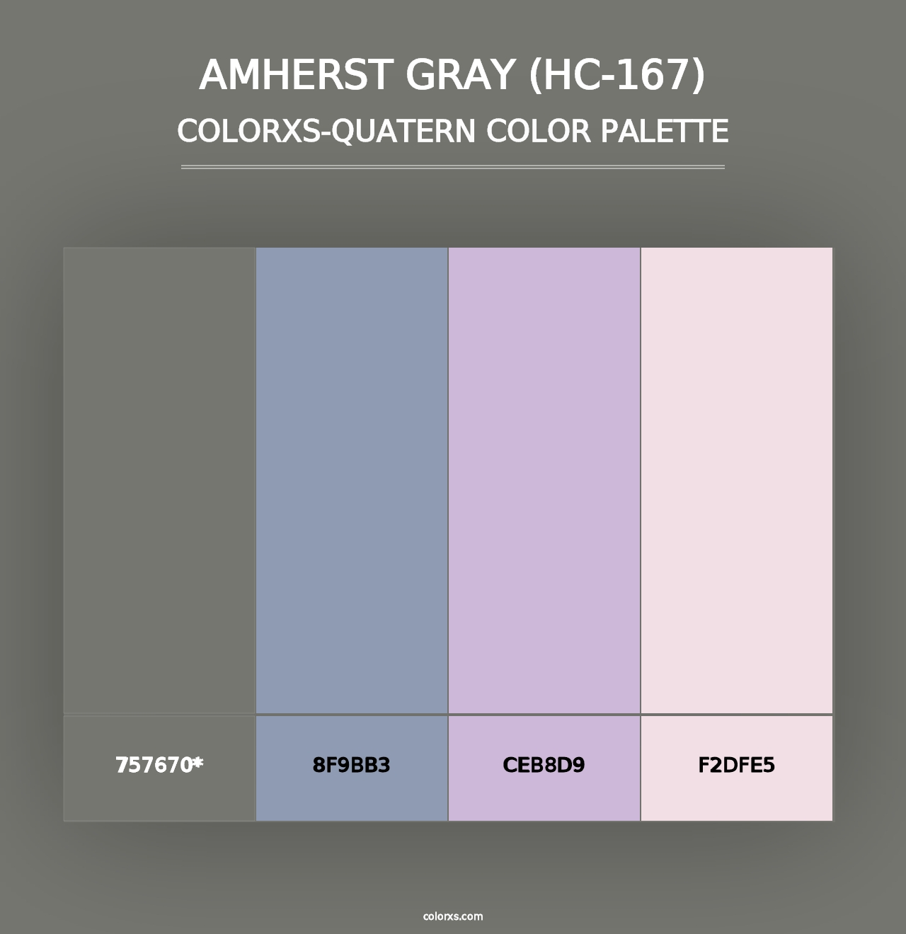 Amherst Gray (HC-167) - Colorxs Quad Palette