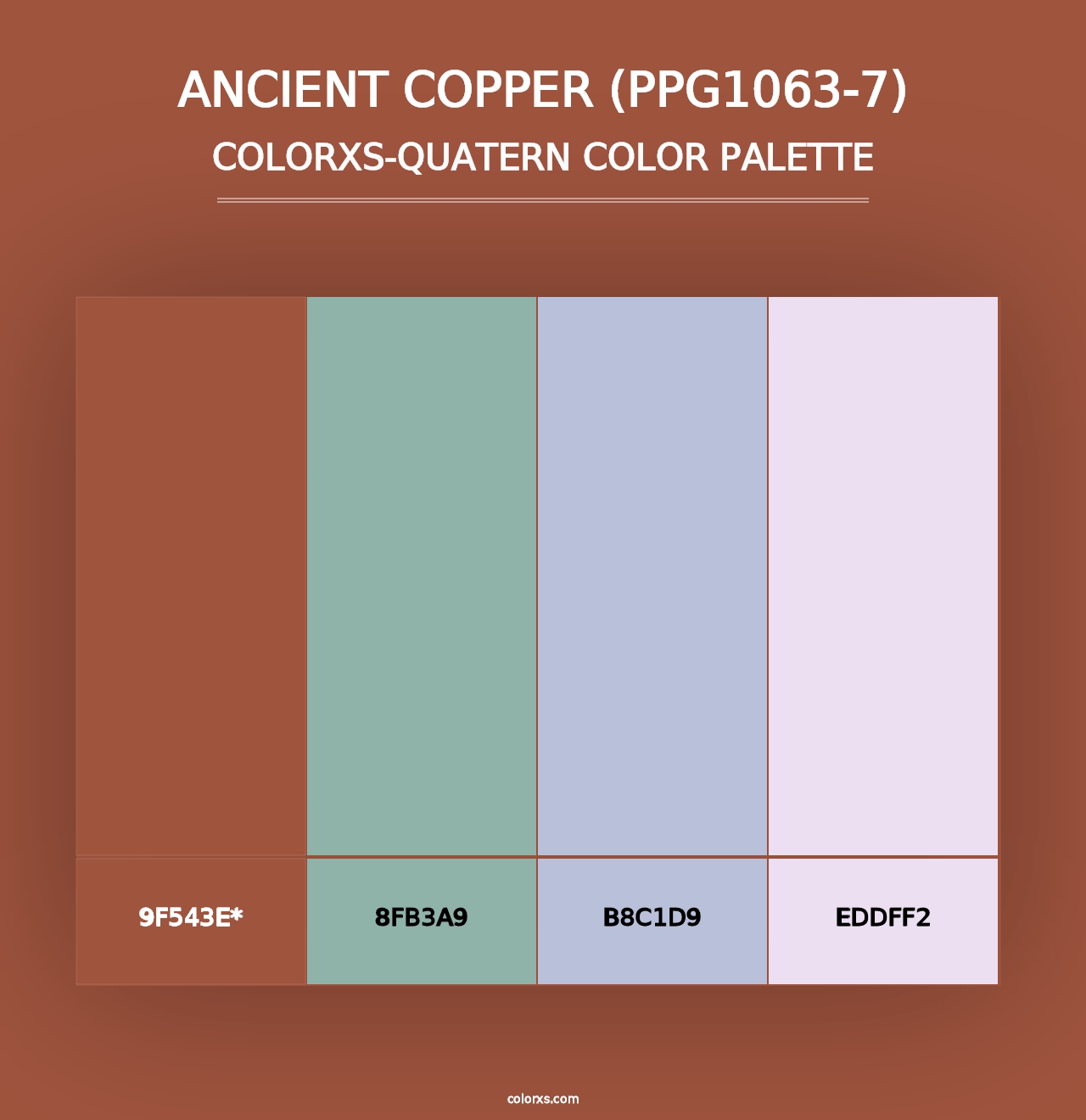 Ancient Copper (PPG1063-7) - Colorxs Quad Palette