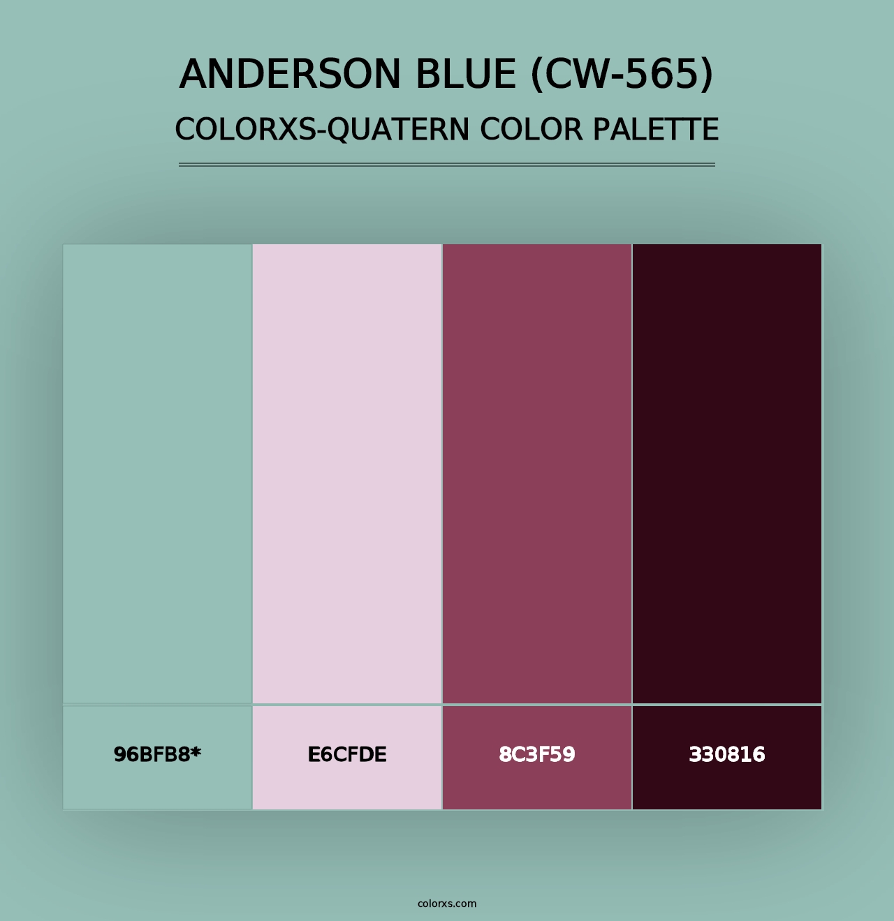 Anderson Blue (CW-565) - Colorxs Quad Palette