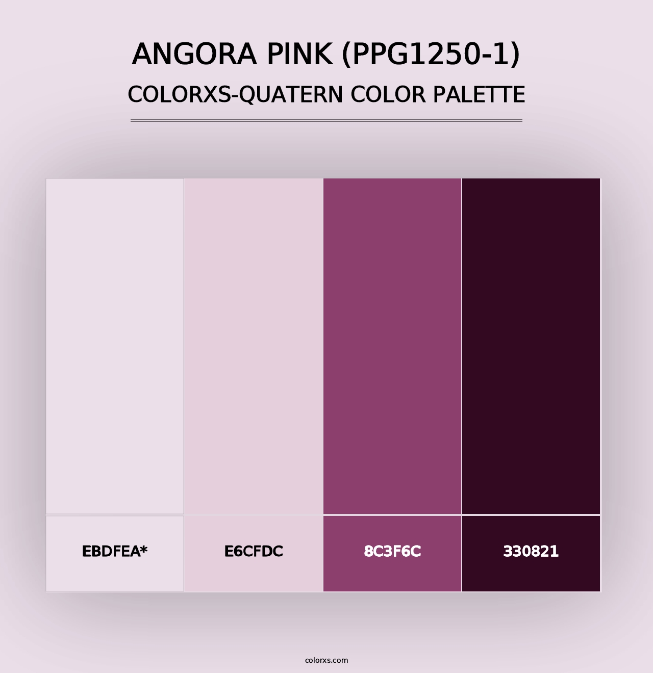 Angora Pink (PPG1250-1) - Colorxs Quad Palette