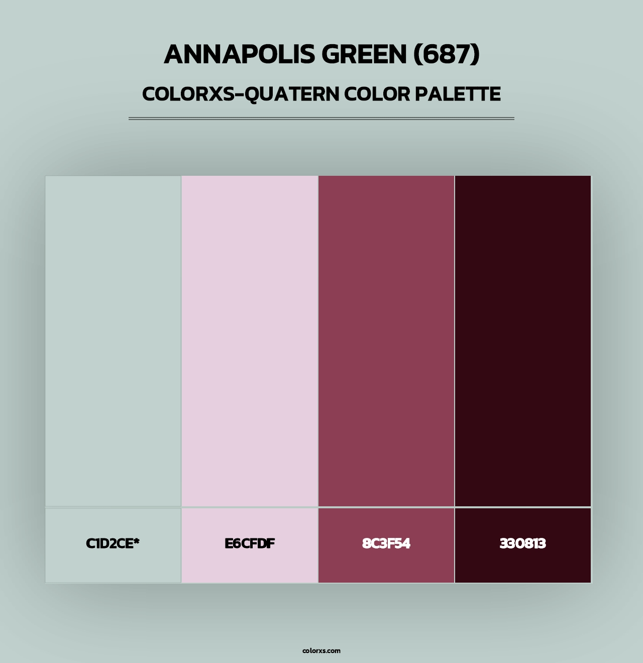 Annapolis Green (687) - Colorxs Quad Palette