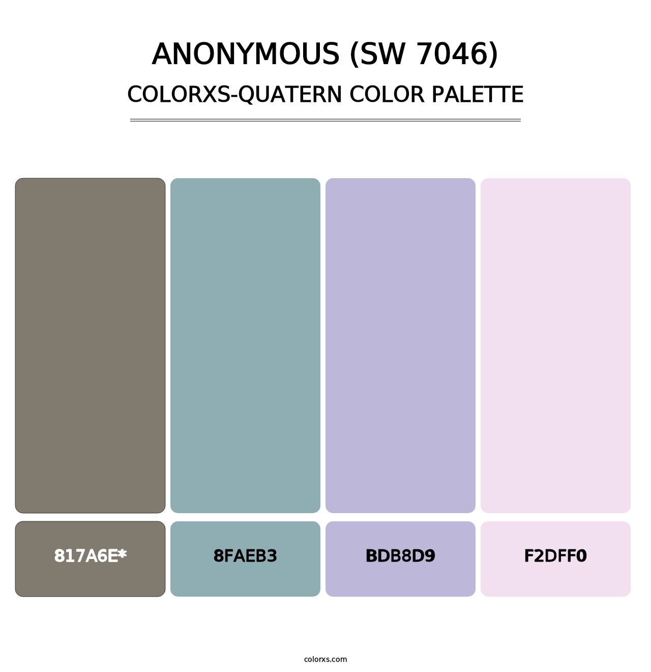 Anonymous (SW 7046) - Colorxs Quad Palette