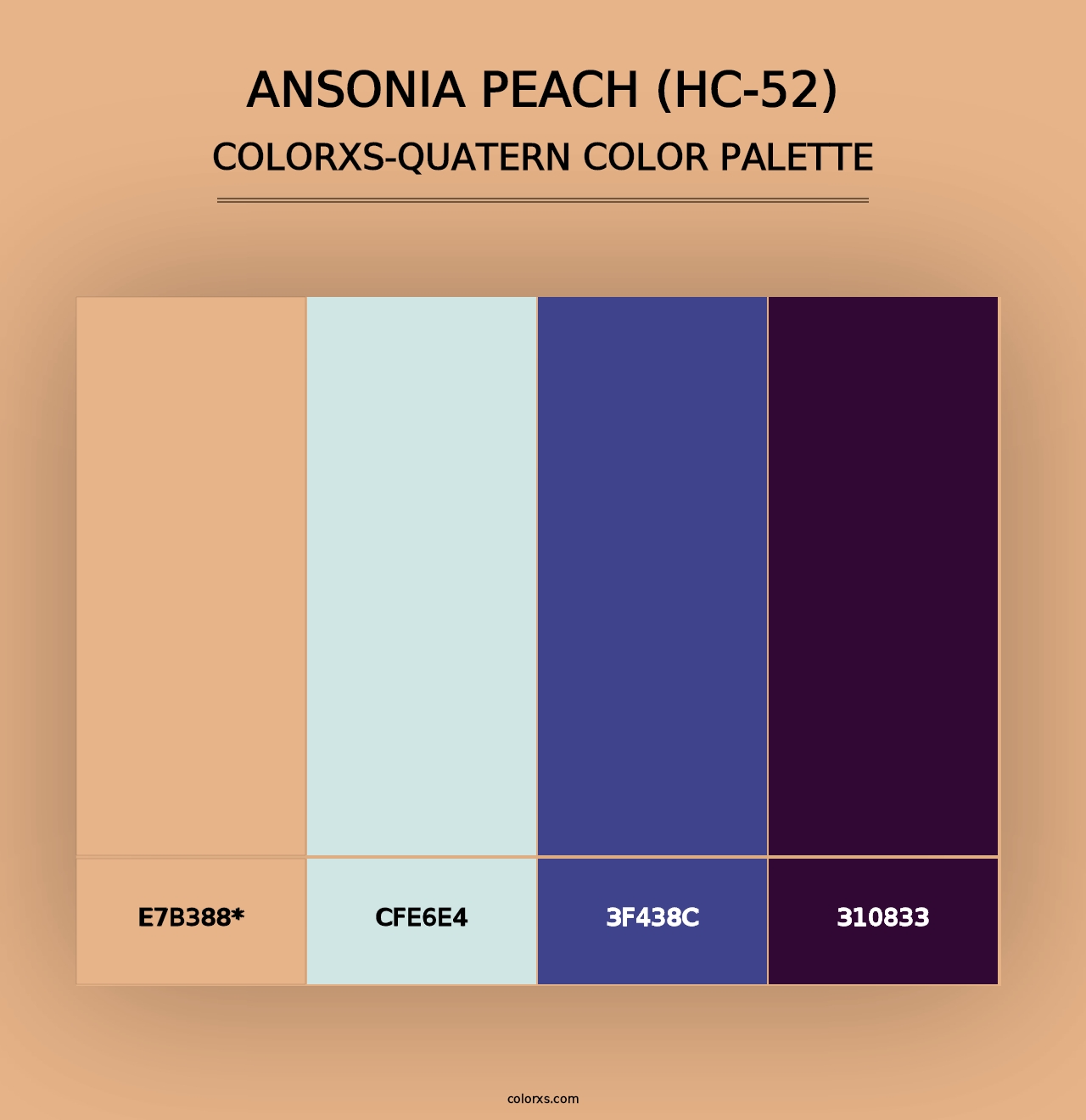 Ansonia Peach (HC-52) - Colorxs Quad Palette