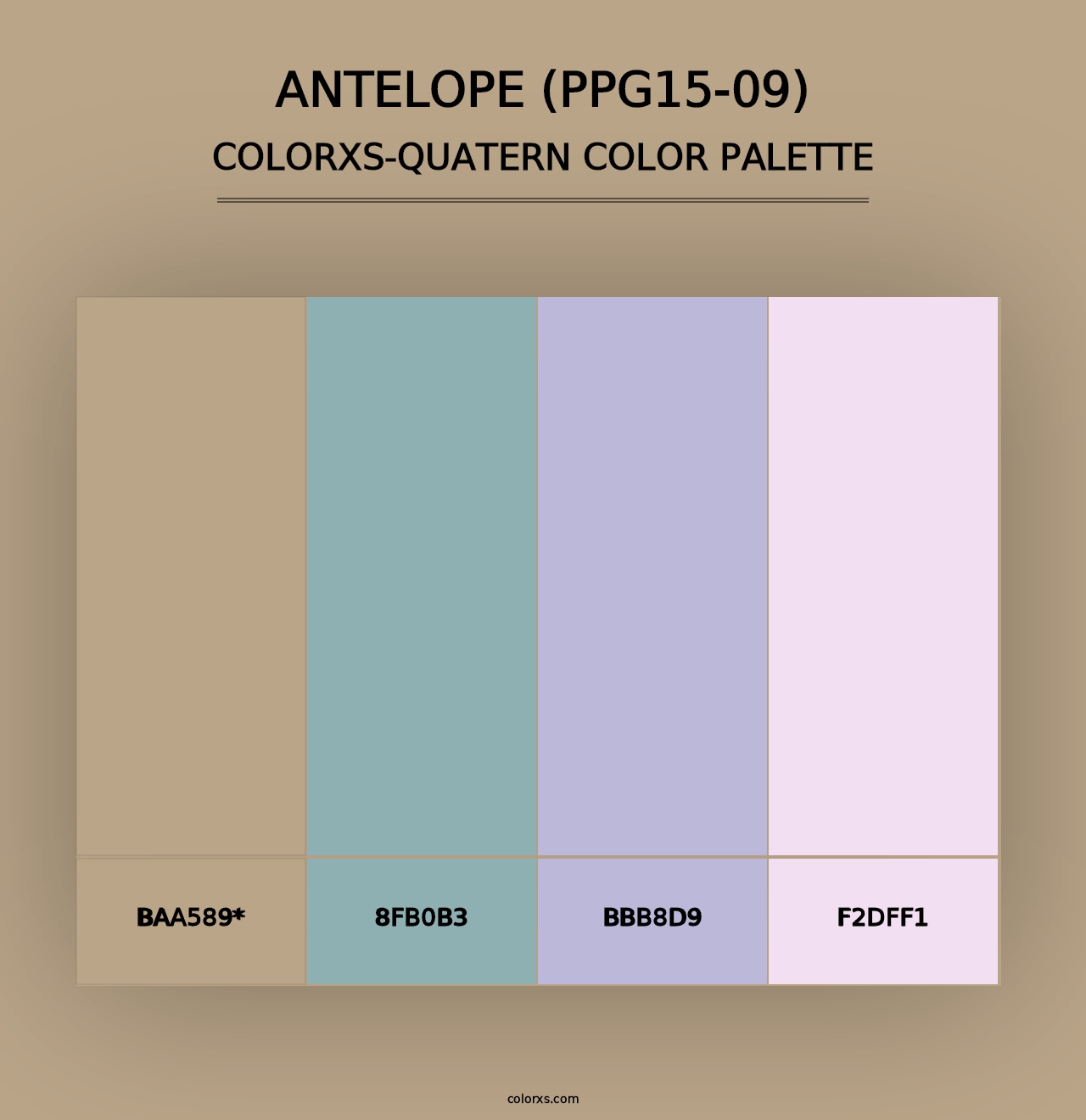 Antelope (PPG15-09) - Colorxs Quad Palette