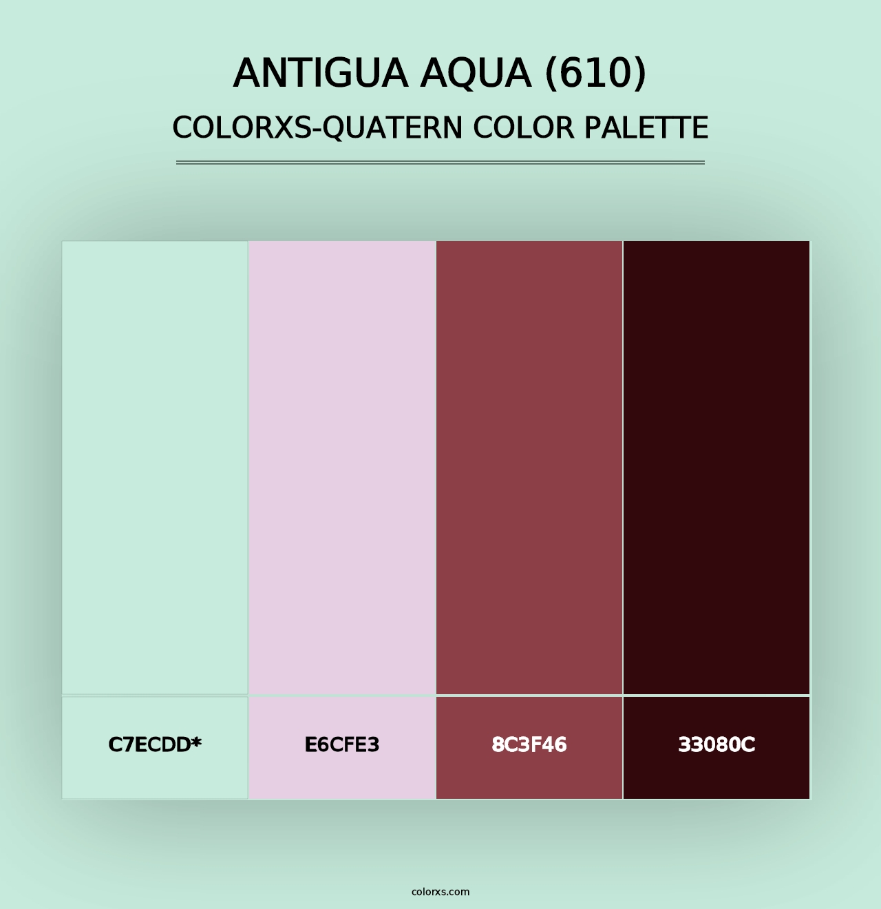 Antigua Aqua (610) - Colorxs Quad Palette