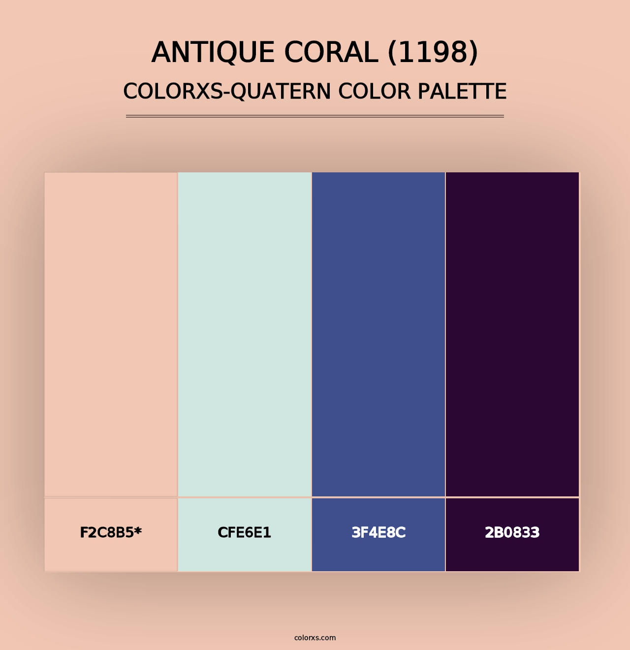 Antique Coral (1198) - Colorxs Quad Palette