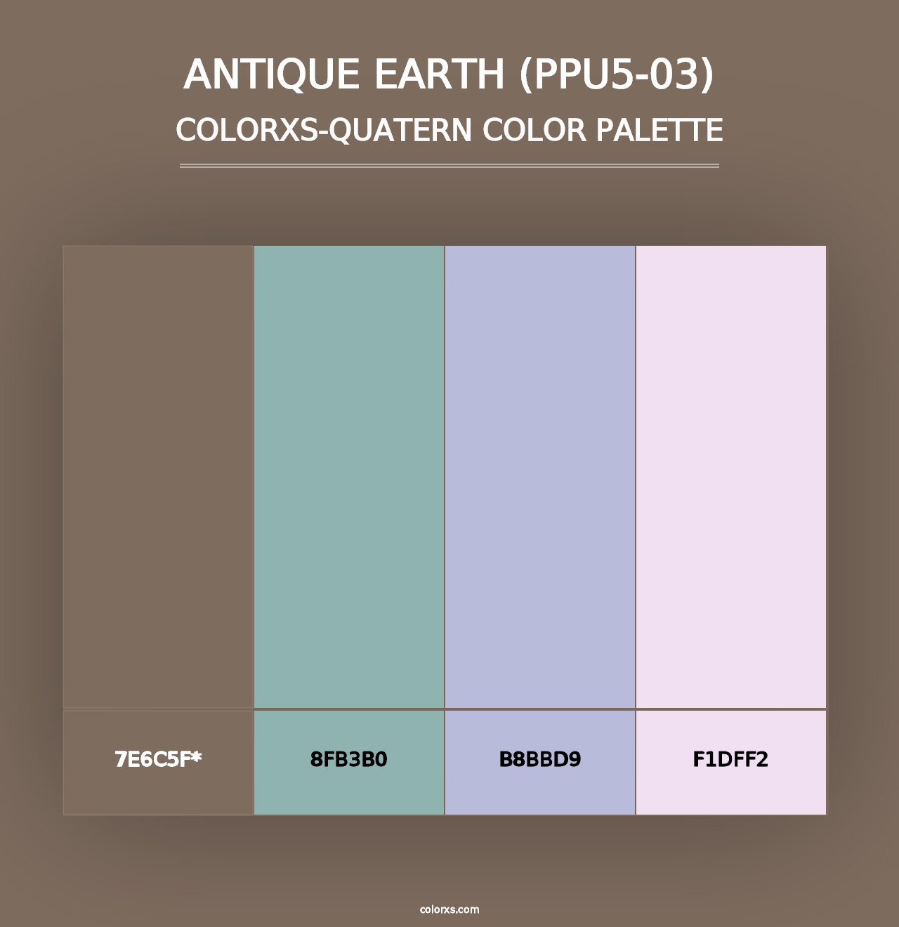 Antique Earth (PPU5-03) - Colorxs Quad Palette