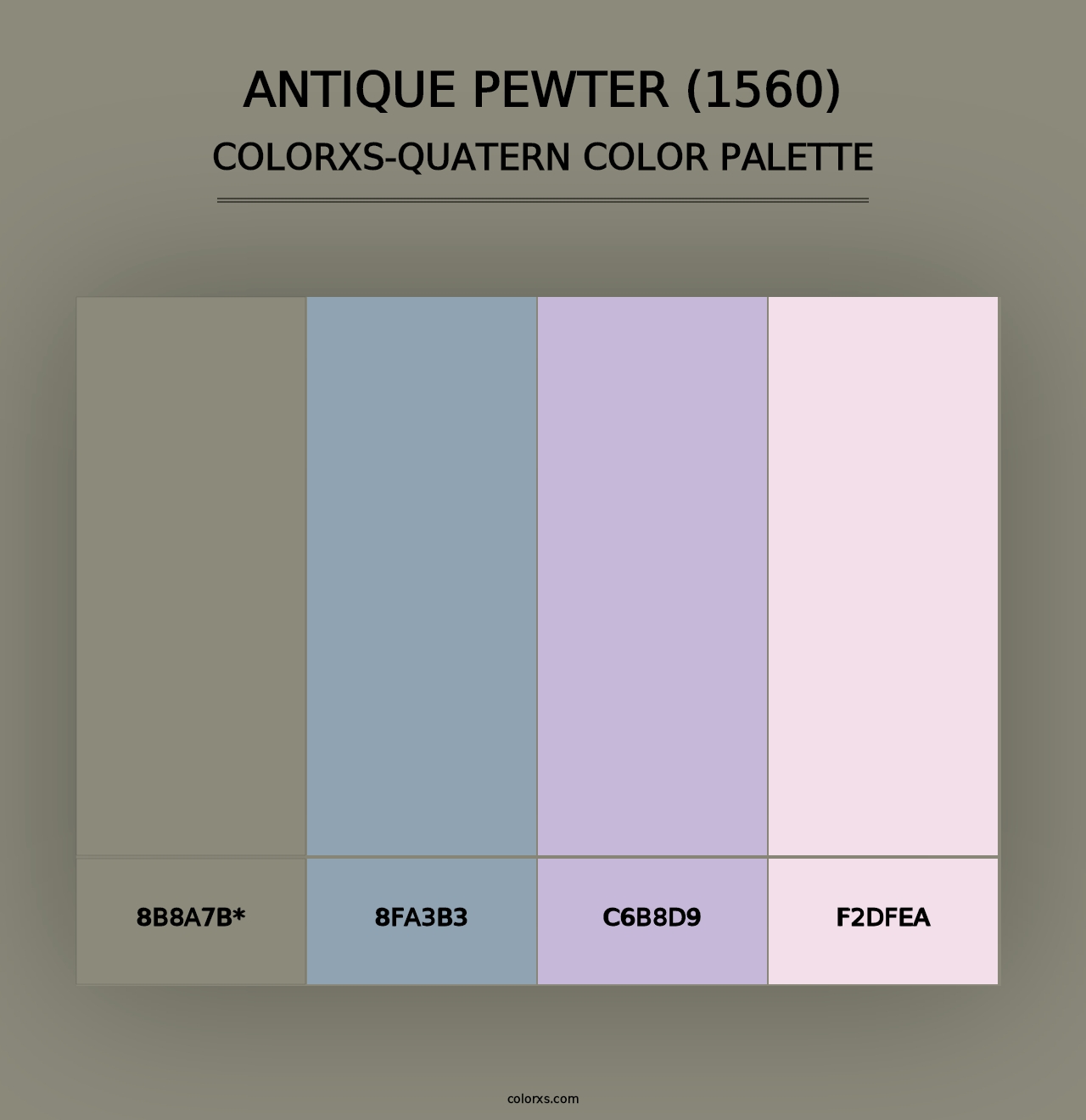 Antique Pewter (1560) - Colorxs Quad Palette