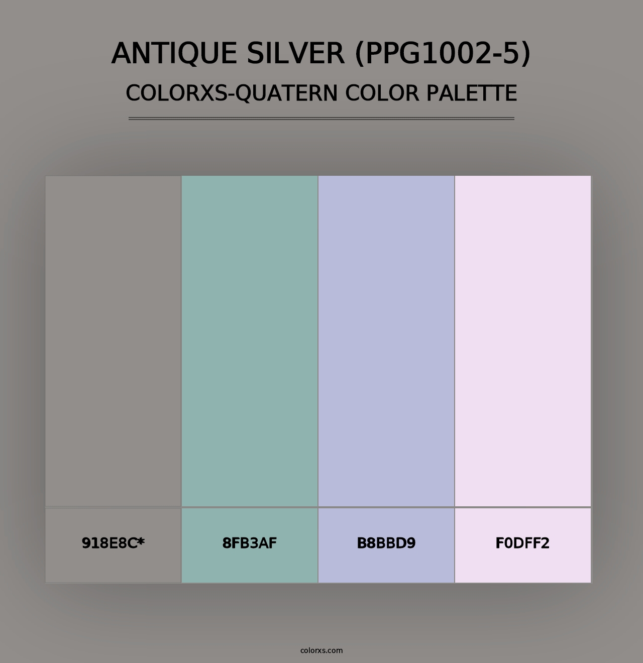 Antique Silver (PPG1002-5) - Colorxs Quad Palette